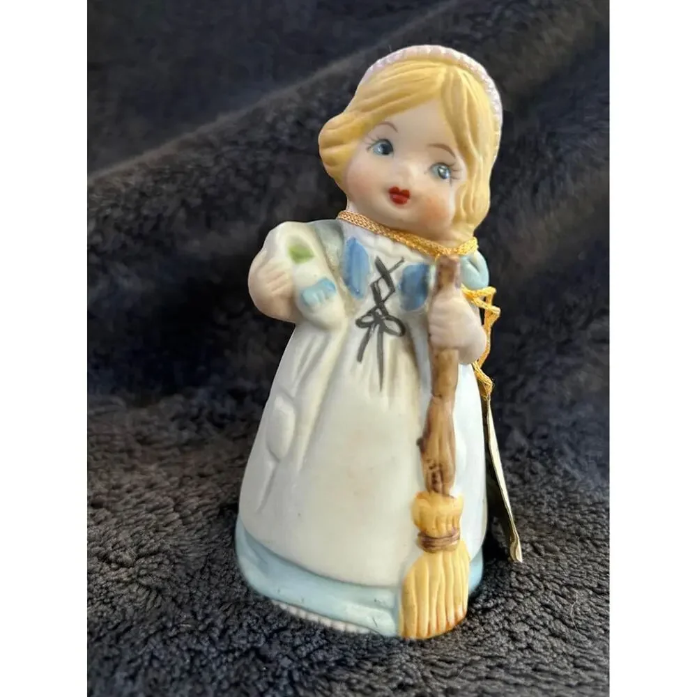 MerriBelle Bisque Figurine With Broom and Shoe 1978